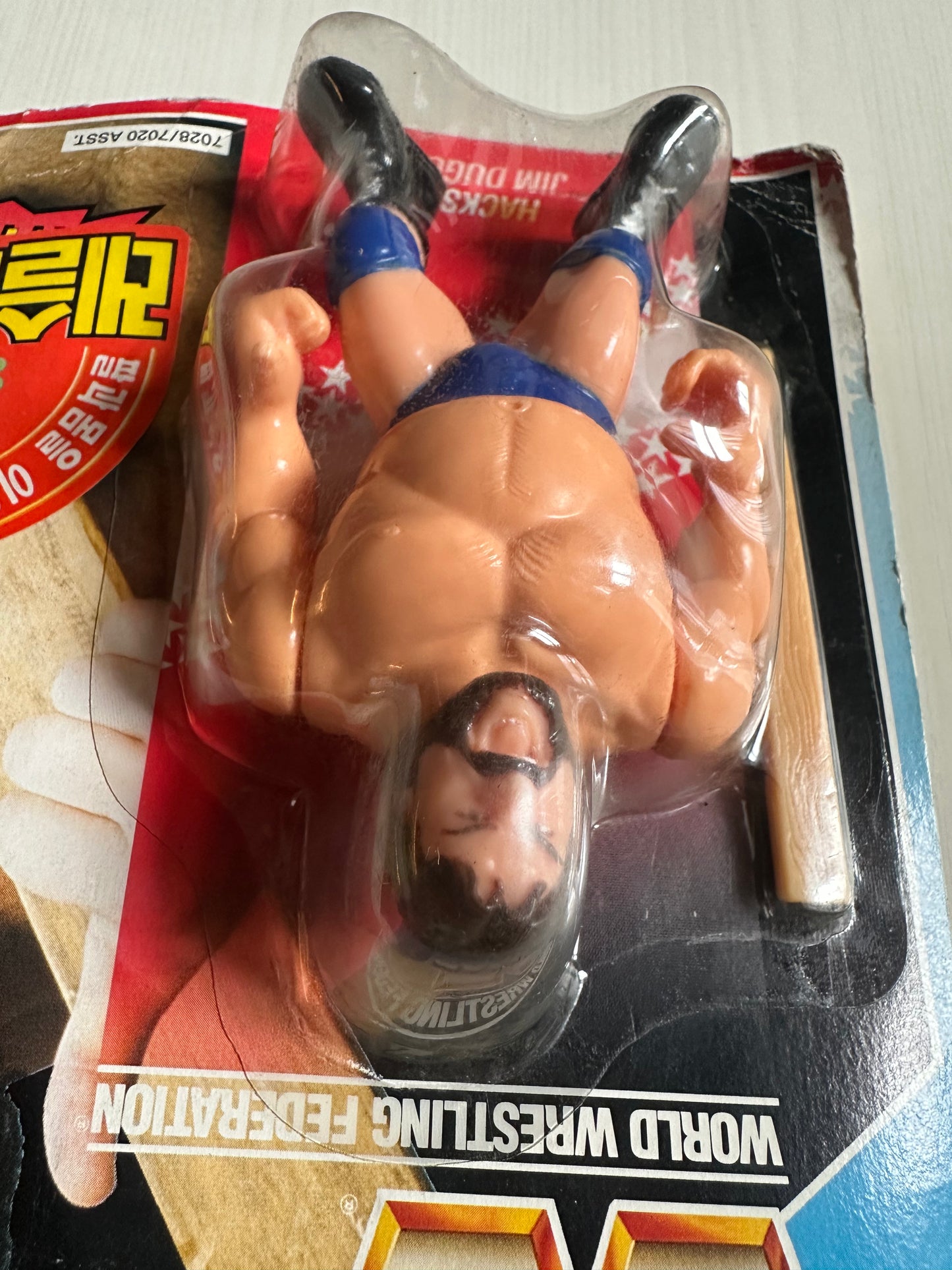 Hacksaw Jim Duggan Series 2 WWF Hasbro MOC Korean variant