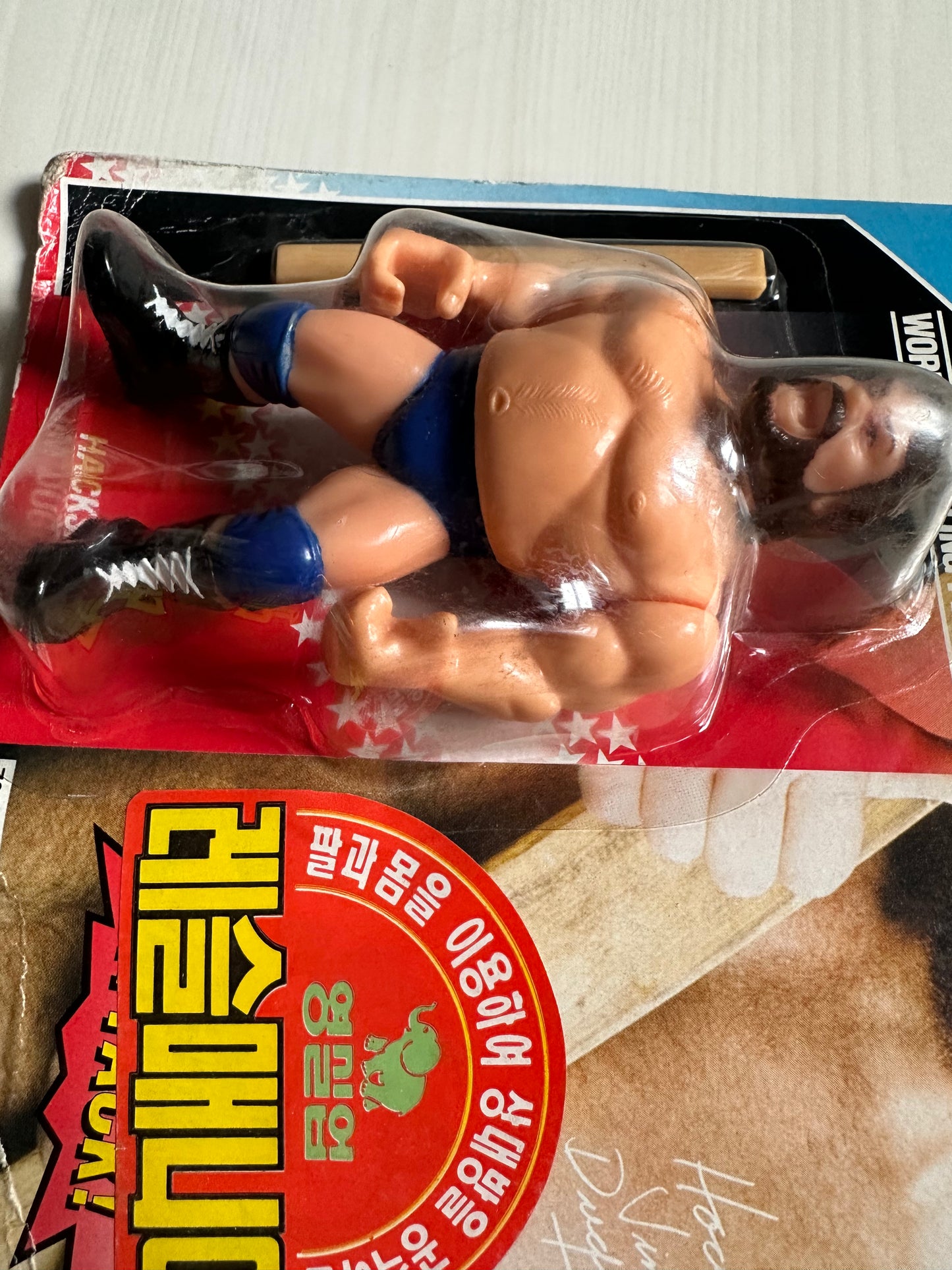 Hacksaw Jim Duggan Series 2 WWF Hasbro MOC Korean variant