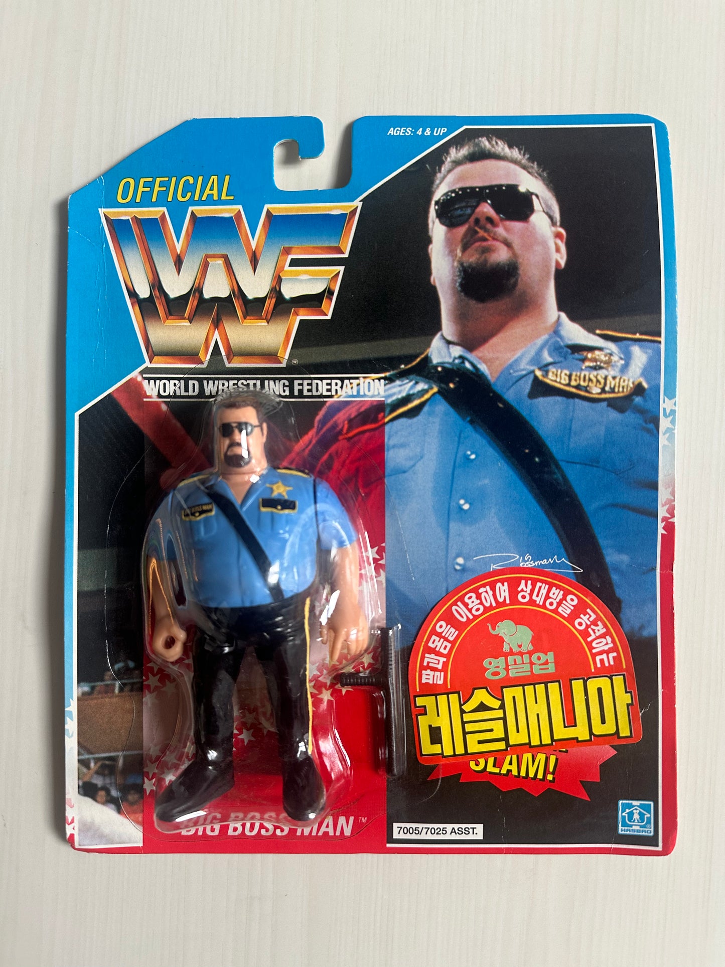 Big Boss Man Series 1 WWF Hasbro MOC Korean variant