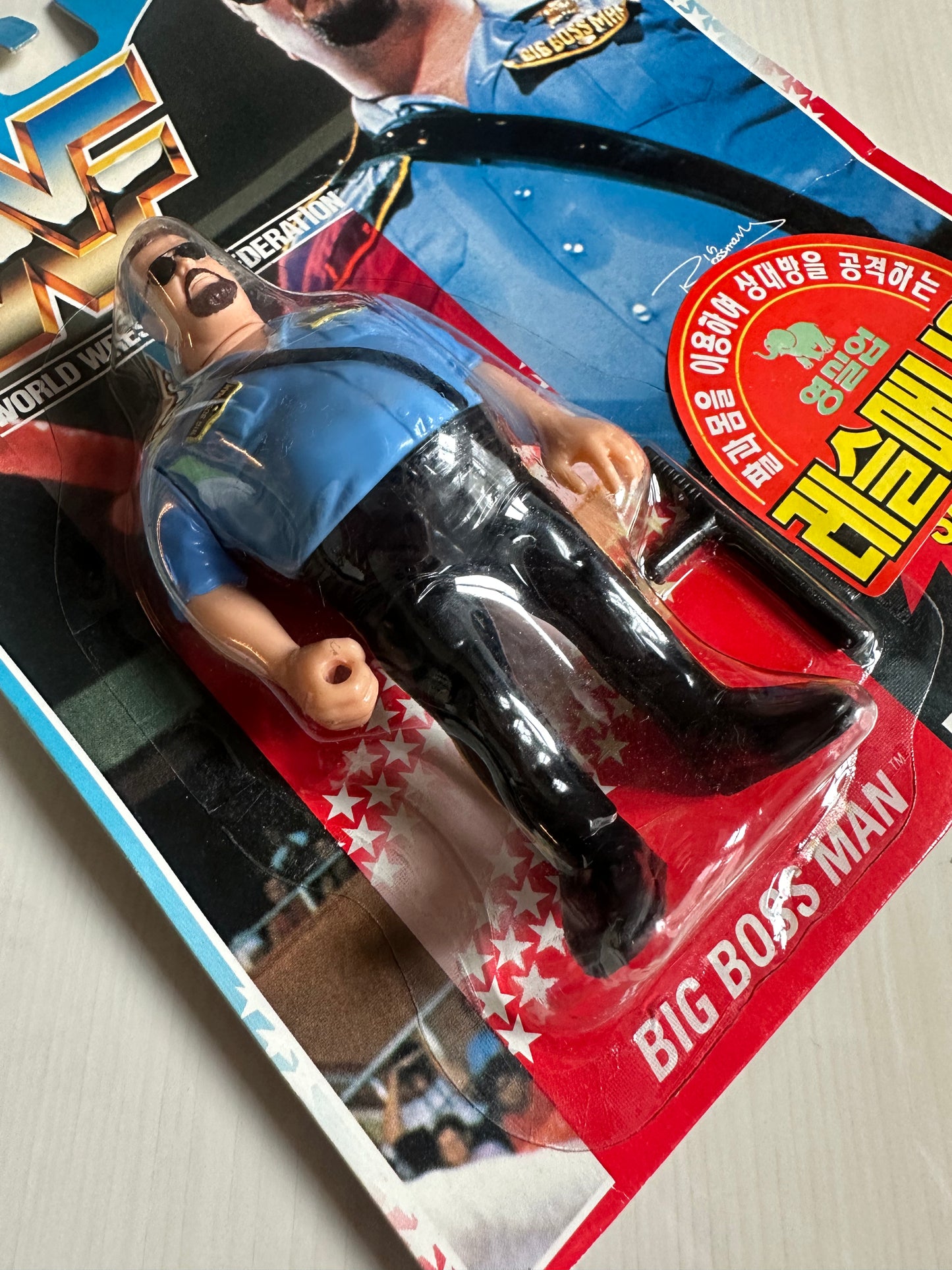 Big Boss Man Series 1 WWF Hasbro MOC Korean variant