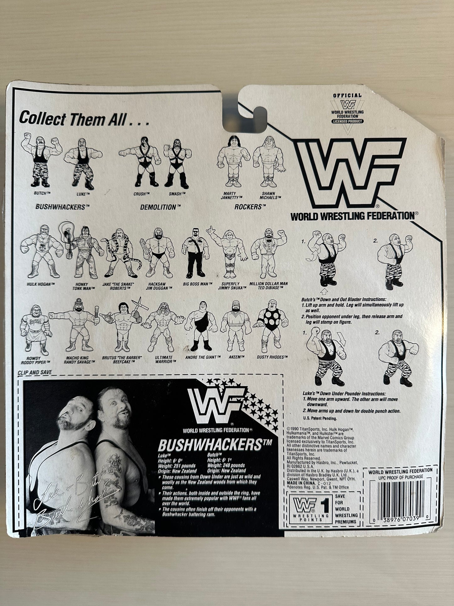 The Bushwhackers Series 2 WWF Hasbro