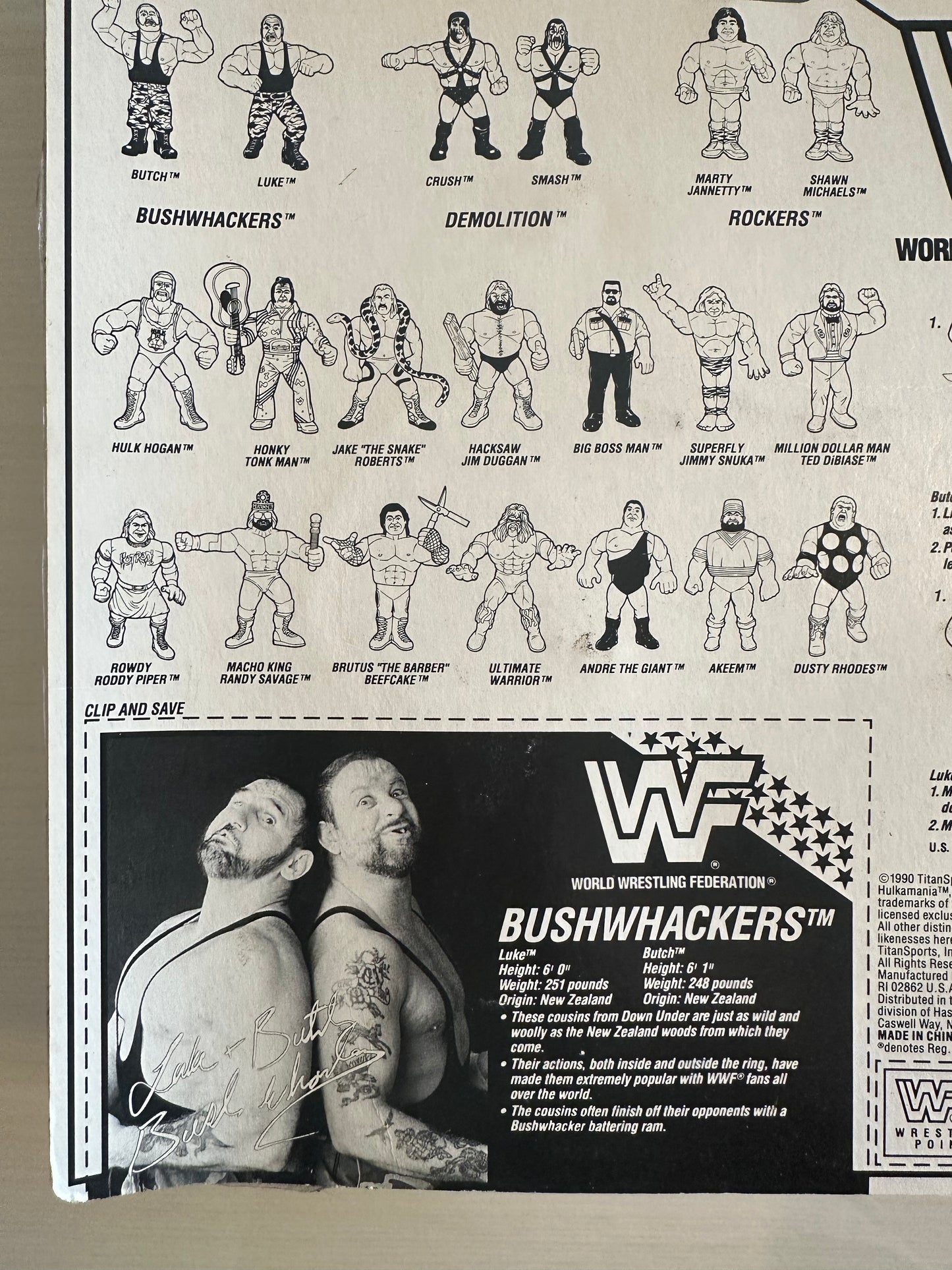 The Bushwhackers Series 2 WWF Hasbro