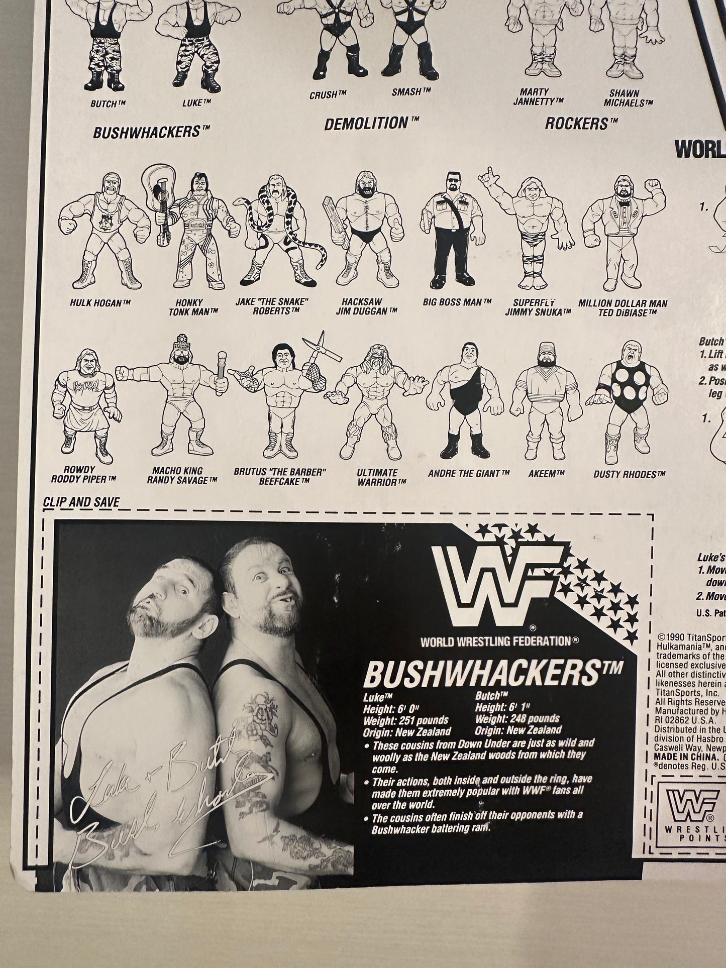 The Bushwhackers Series 2 WWF Hasbro