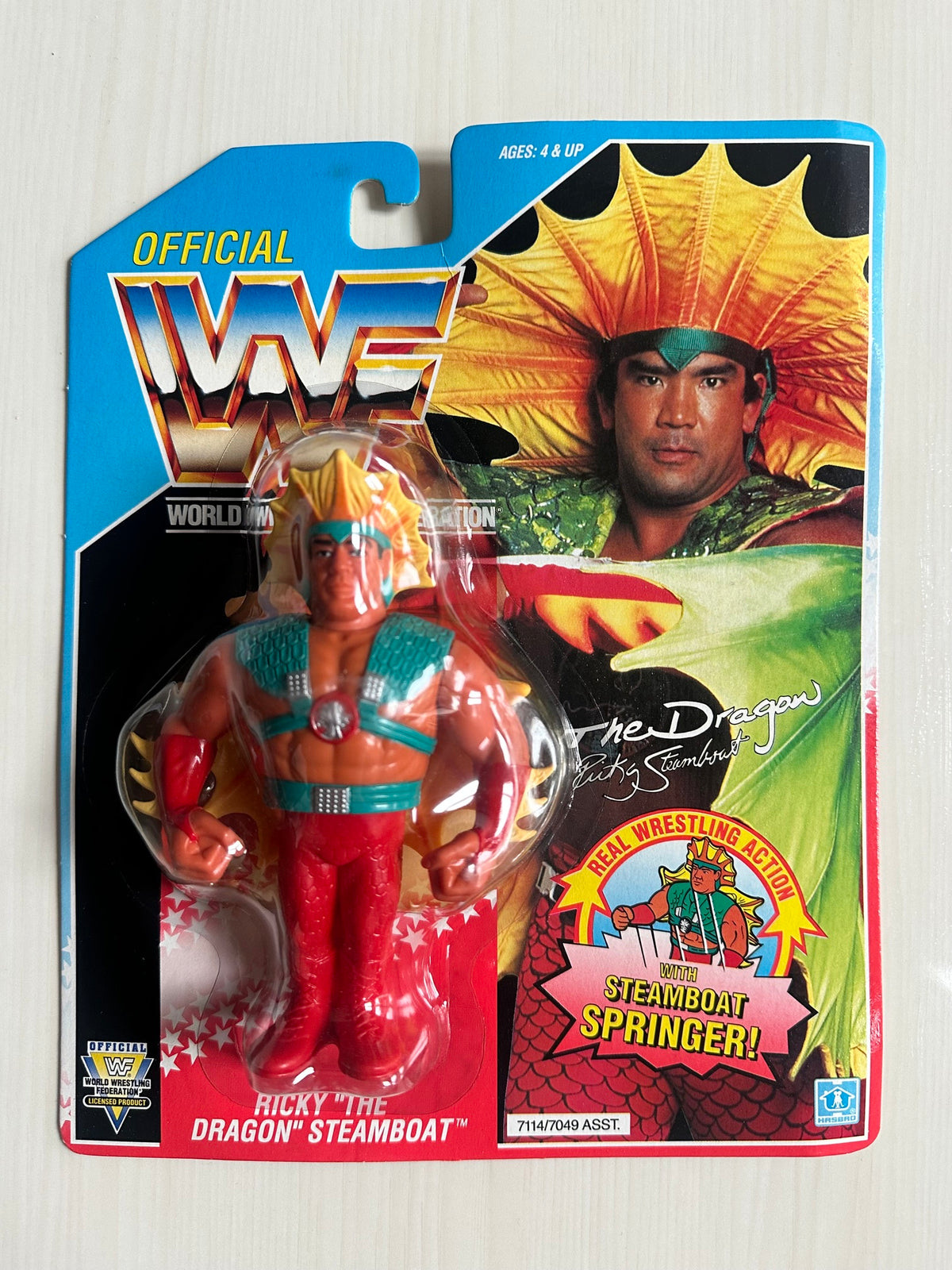 Ricky the Dragon Steamboat Series 4 WWF Hasbro MOC figure
