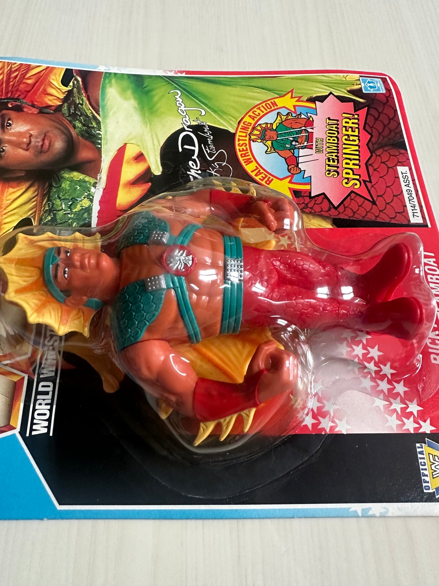 Ricky the Dragon Steamboat Series 4 WWF Hasbro MOC figure