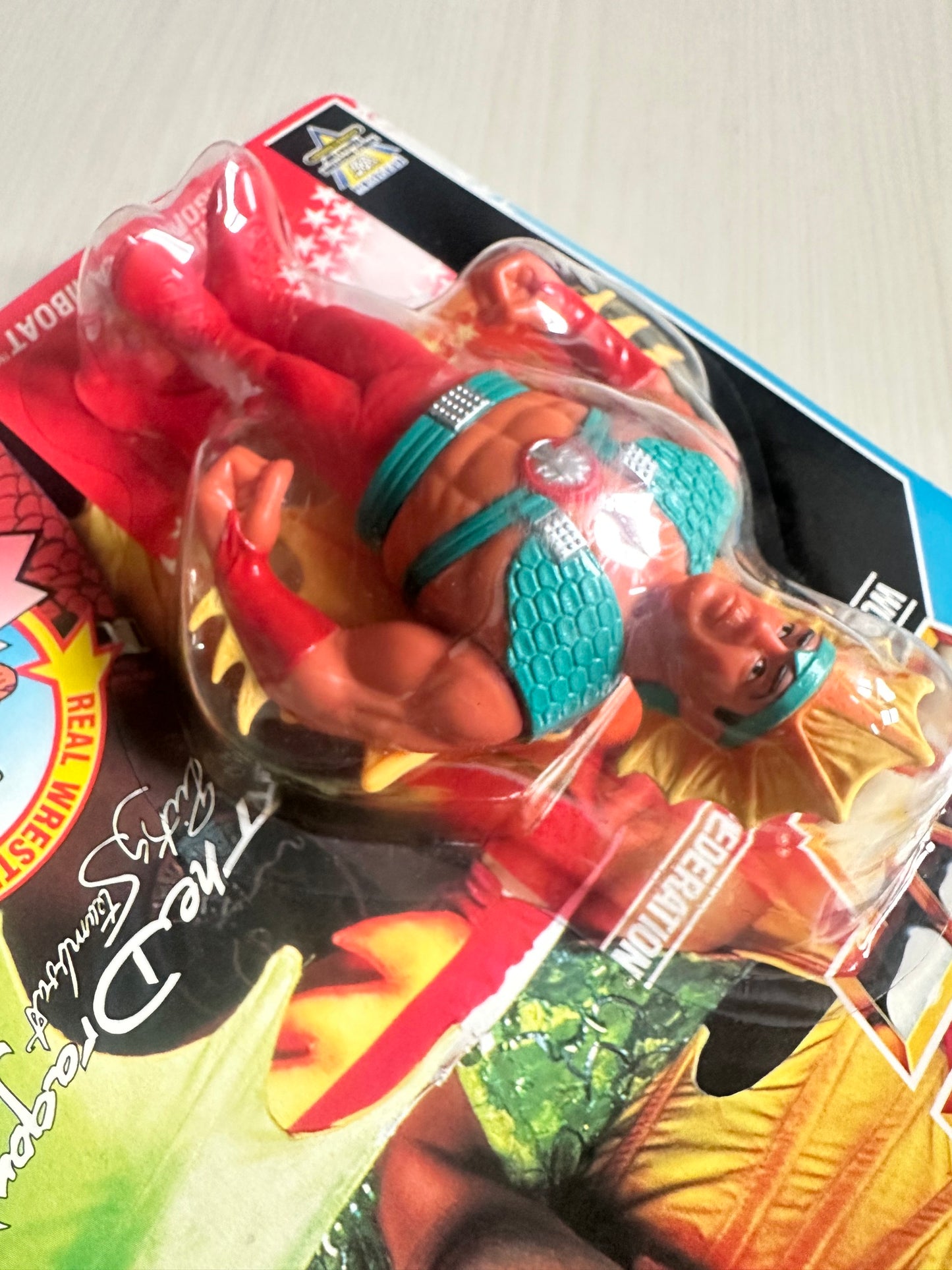 Ricky the Dragon Steamboat Series 4 WWF Hasbro MOC figure