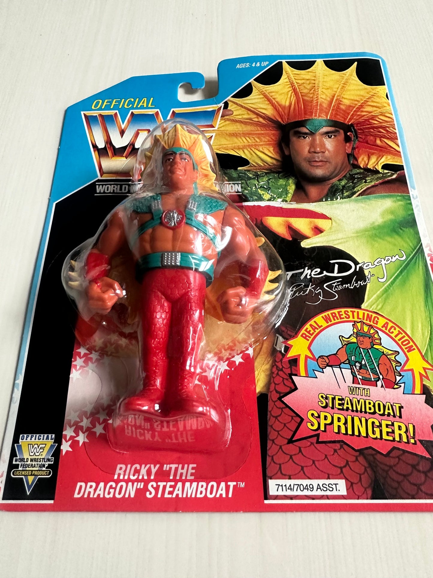 Ricky the Dragon Steamboat Series 4 WWF Hasbro MOC figure