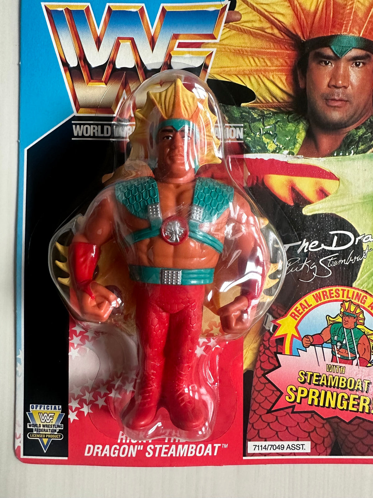 Ricky the Dragon Steamboat Series 4 WWF Hasbro MOC figure