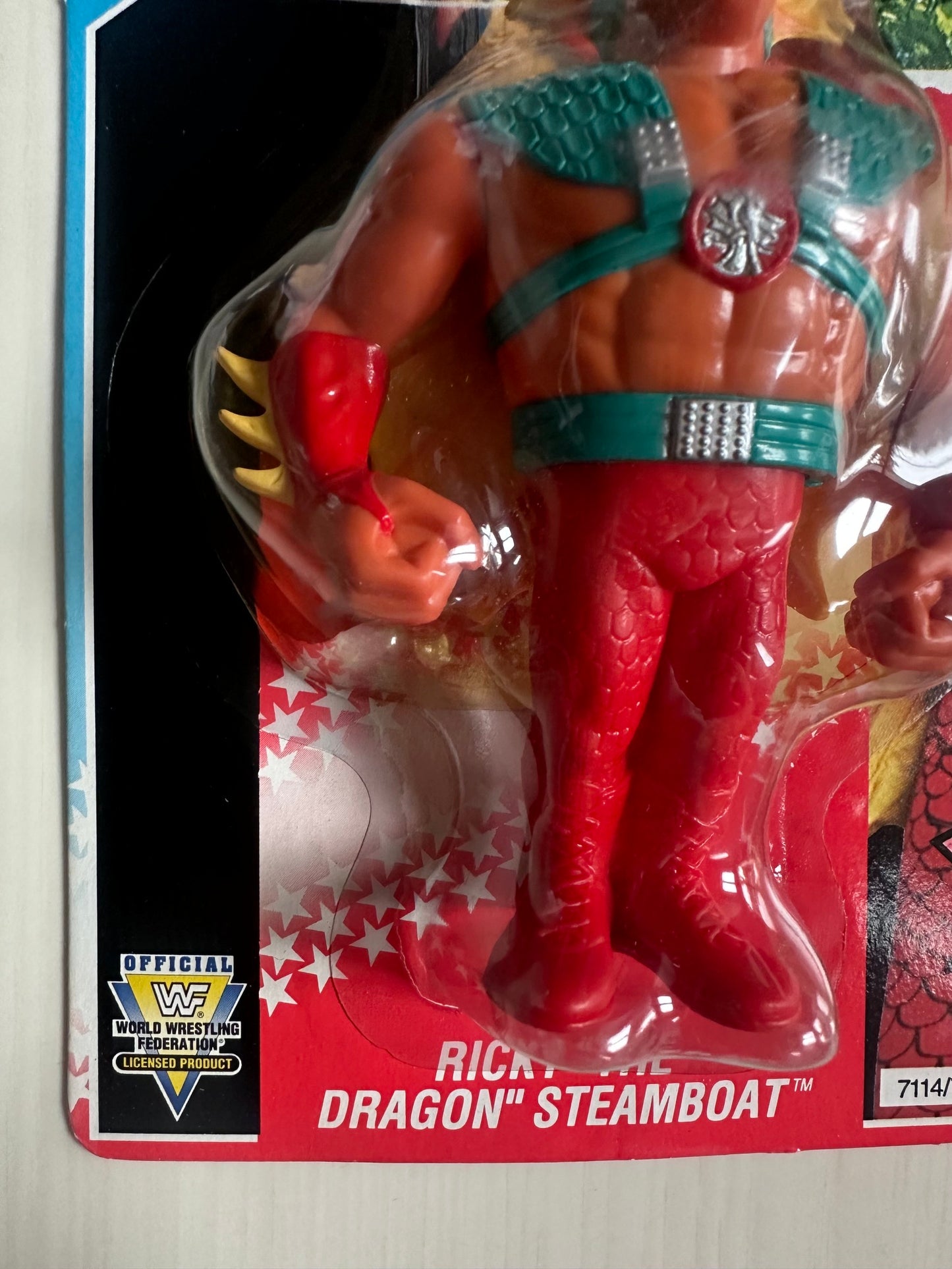 Ricky the Dragon Steamboat Series 4 WWF Hasbro MOC figure