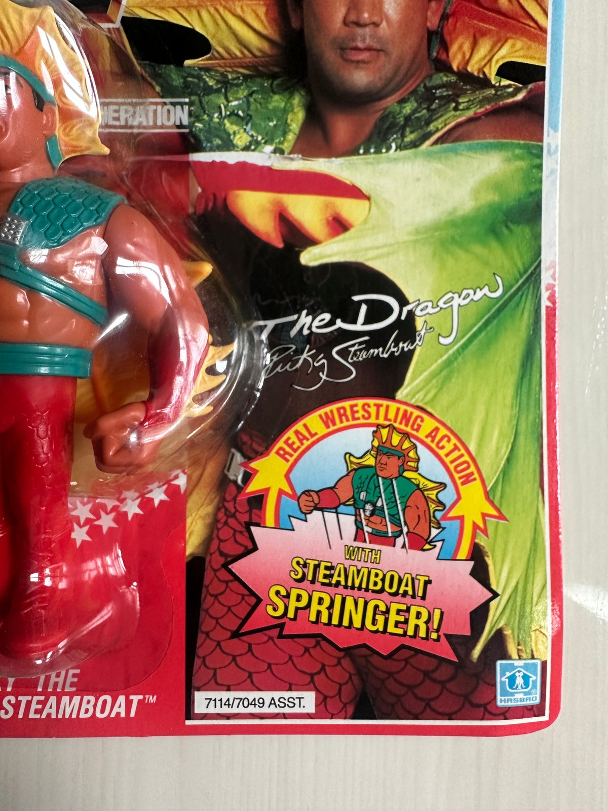 Ricky the Dragon Steamboat Series 4 WWF Hasbro MOC figure