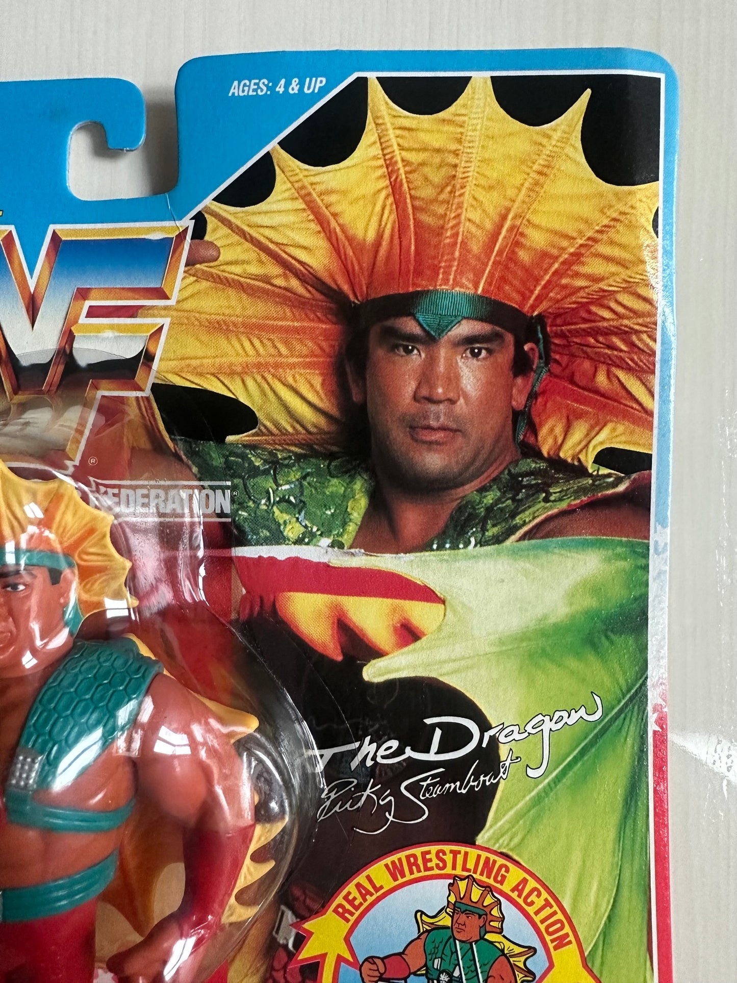 Ricky the Dragon Steamboat Series 4 WWF Hasbro MOC figure