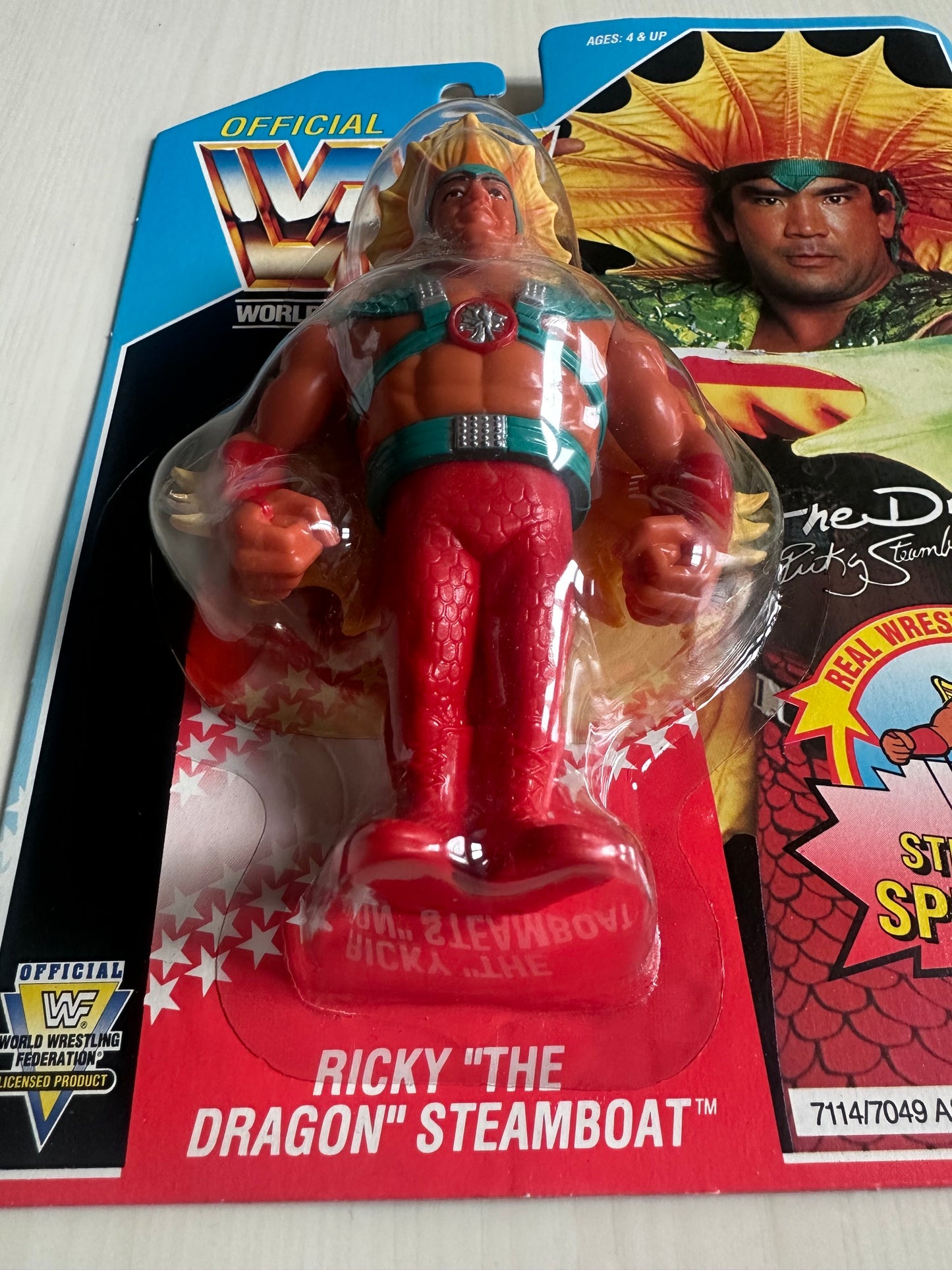 Ricky the Dragon Steamboat Series 4 WWF Hasbro MOC figure