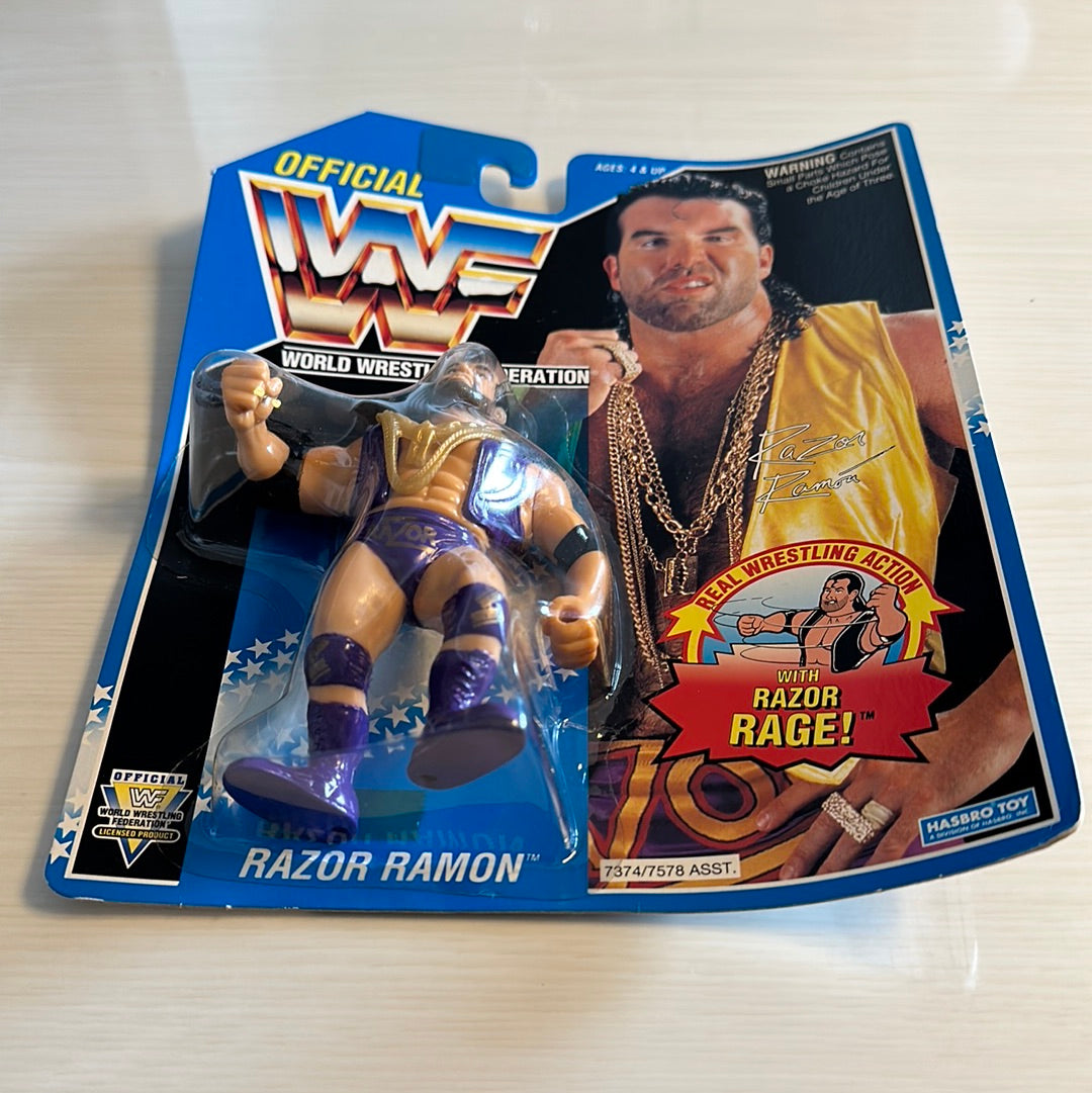 Mattel Razor Ramon Custom Wwf Razor Ramon Series 10 WWF Hasbro Purple – retrofigure