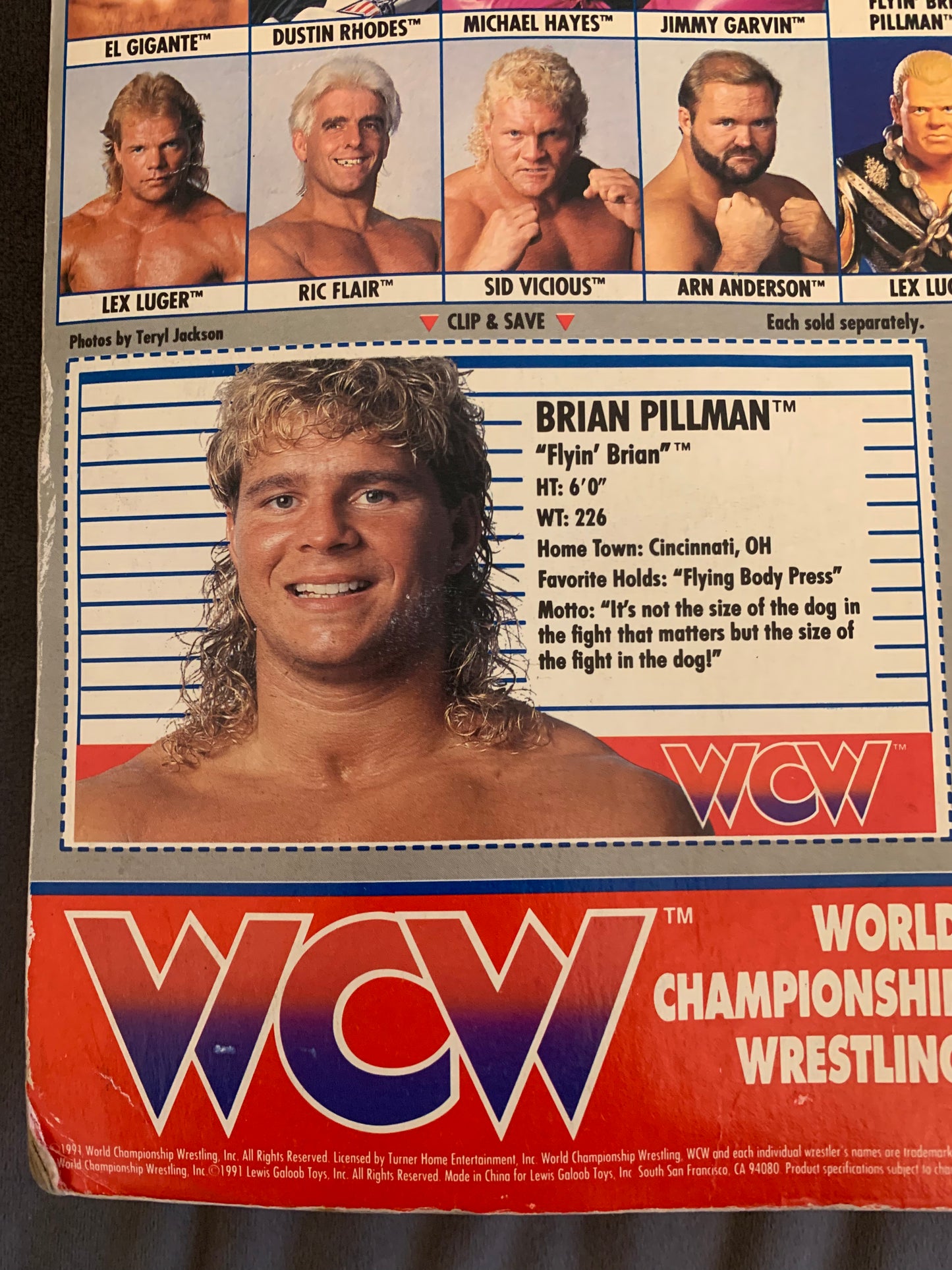 Brian Pillman Blue Trunks WCW Galoob