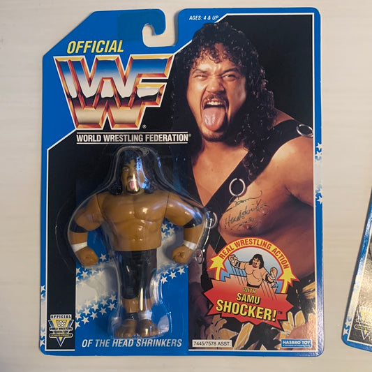 Fatu and Samu Headshrinkers 2 figure set WWF Hasbro